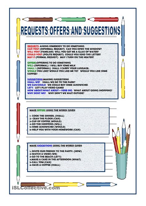 make an offer or suggestion word hike|Requests, offers and invitations .